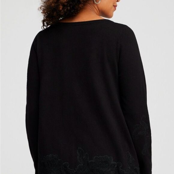 Chico’s Sz 1 Cashmere Lace pullover Sweater - Picture 11 of 12